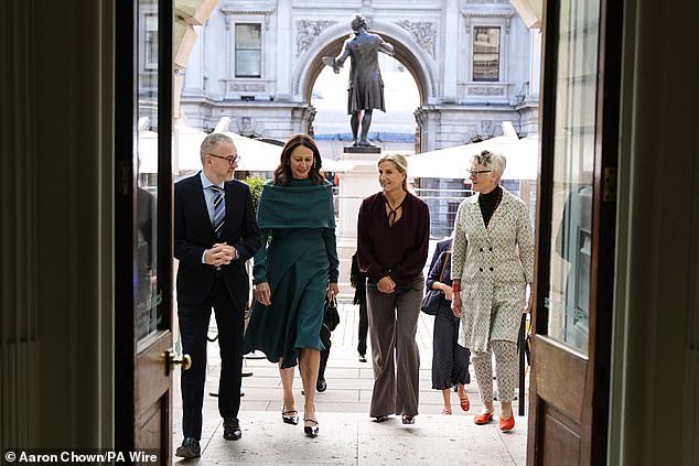 Sophie also met Caroline Rush CBE (second from left), Chief Executive of the British Fashion Council